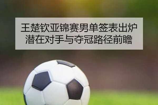 王楚钦亚锦赛男单签表出炉 潜在对手与夺冠路径前瞻（jiuyousports）